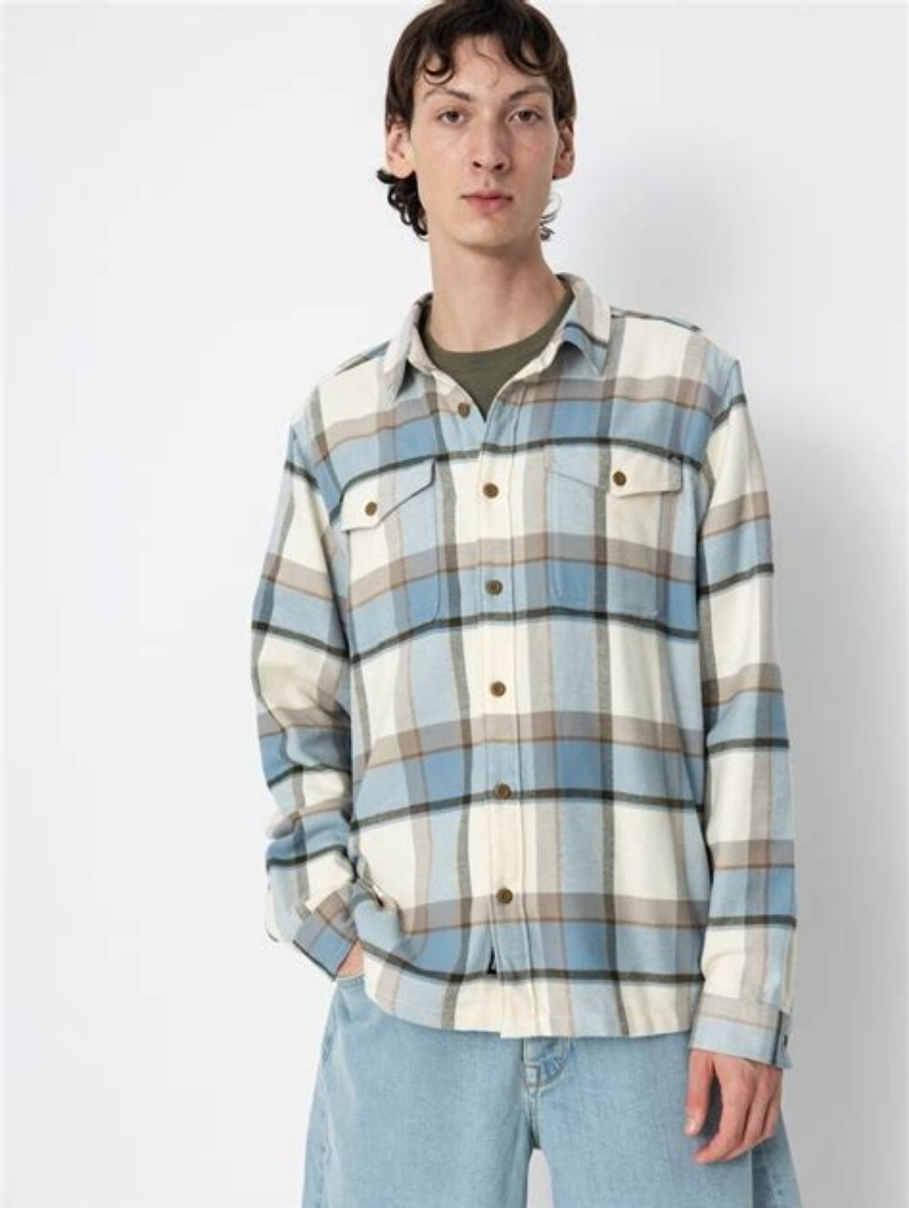 Patagonia đď¸ Fjord Flannel Shirt đš XS in Sunrise Ridge Natural - Picture 2 of 8